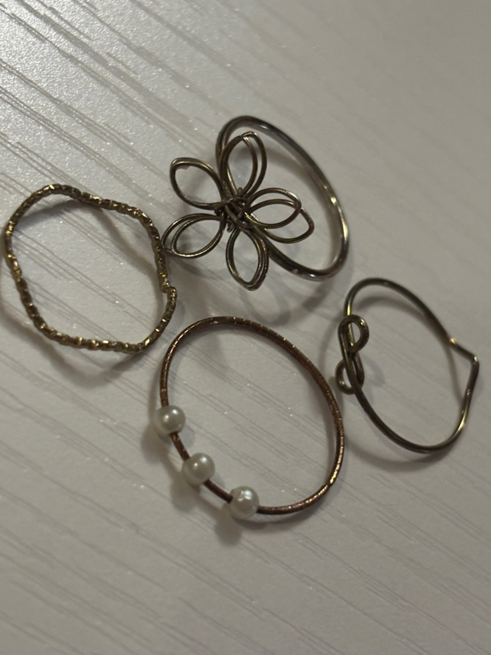 Four-Piece Gold-Tone Stackable Ring Set - Picture 2 of 15